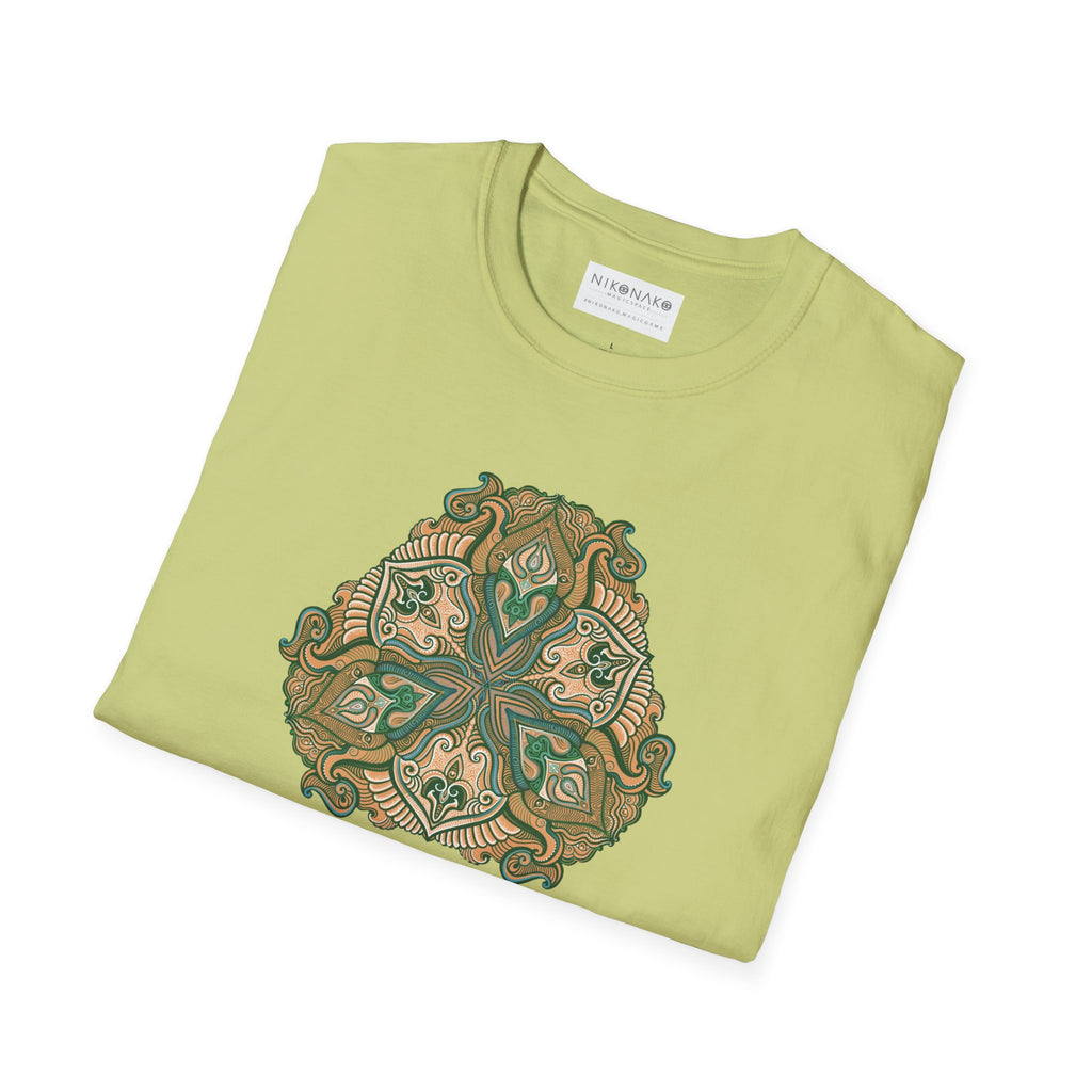 Green Celtic Knot Mandala T-Shirt | Floral Shamrock Pattern