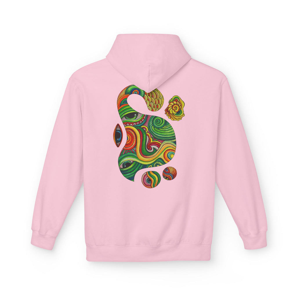 Psychedelic Swirl Hoodie — Colorful Abstract Apple Graphic #j64298