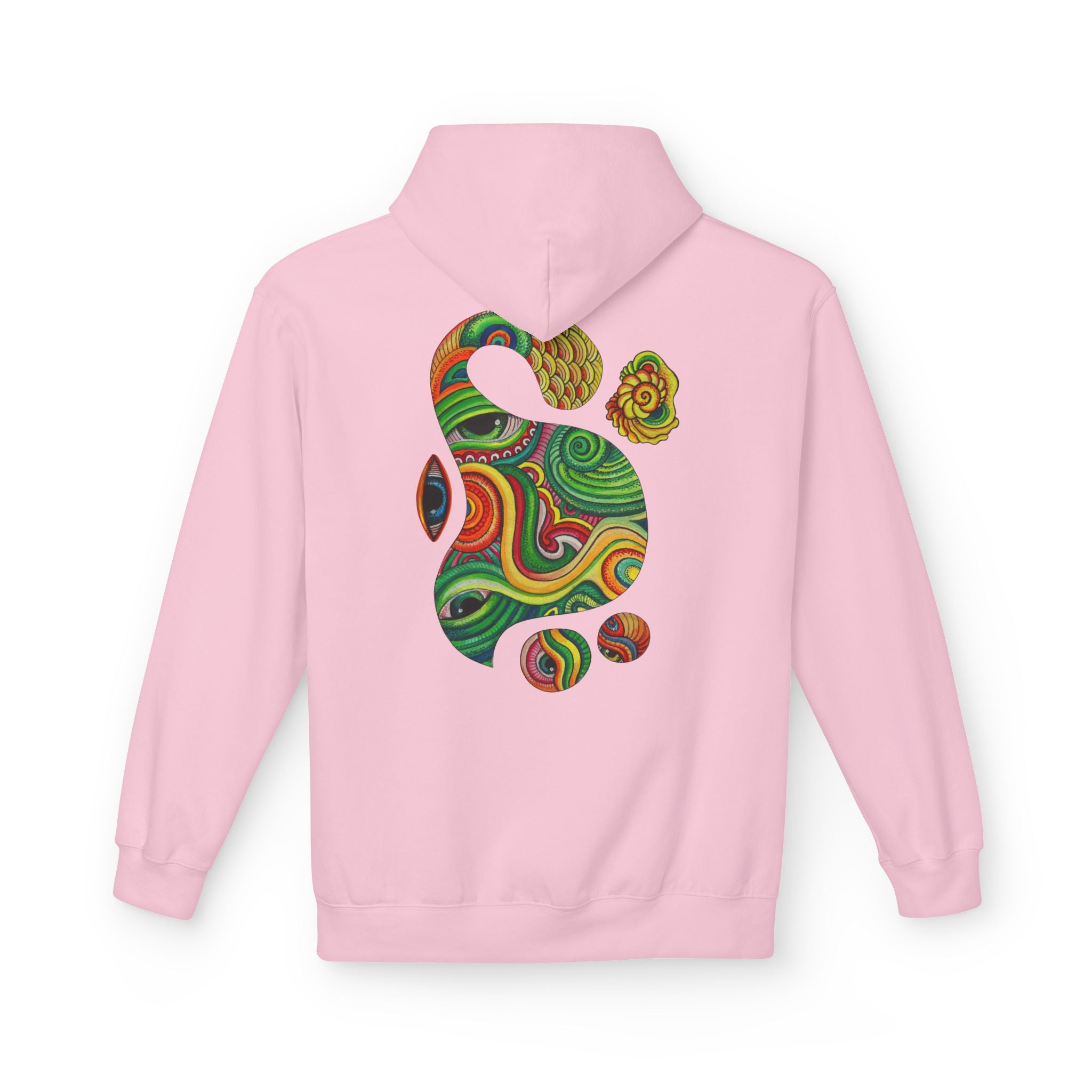 Psychedelic Swirl Hoodie — Colorful Abstract Apple Graphic #j64298