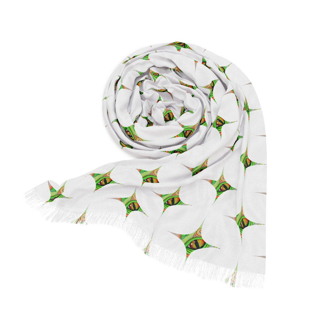 Light Scarf — White Starburst Patterned Scarf (Lightweight, Everyday Accessory) #g876479