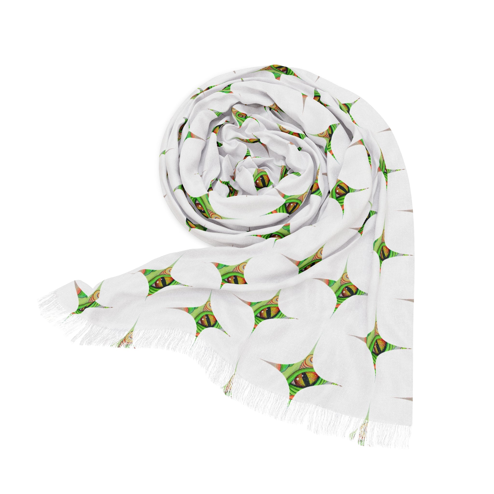 Light Scarf — White Starburst Patterned Scarf (Lightweight, Everyday Accessory) #g876479