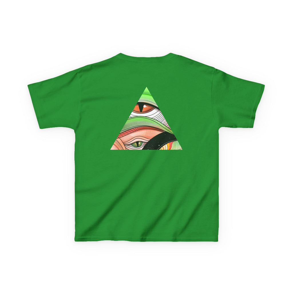 Abstract Eye Pattern Kids Tee | Geometric Star & Triangle Art