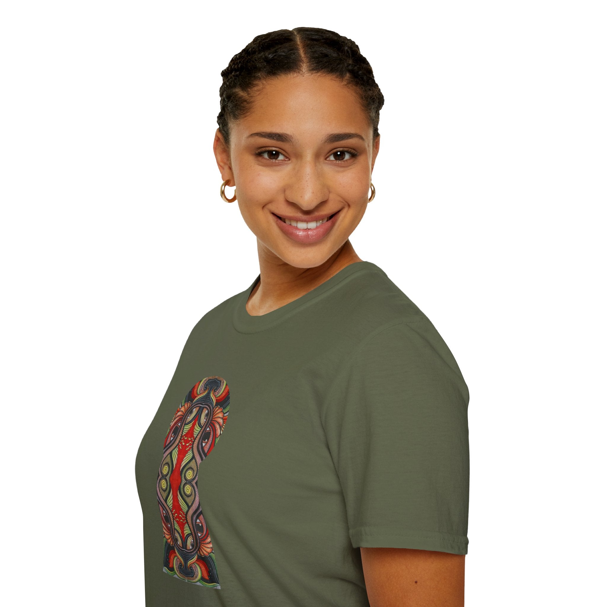 Keyhole & Star Psychedelic Graphic T-Shirt #fd763