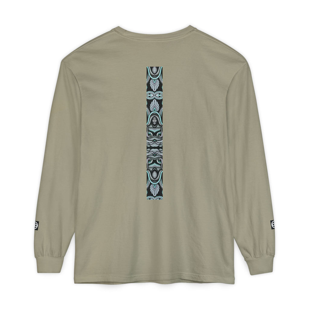 Men's/Women's Long Sleeve T-Shirt — Vertical Geometric Stripe Graphic #kjgd64258