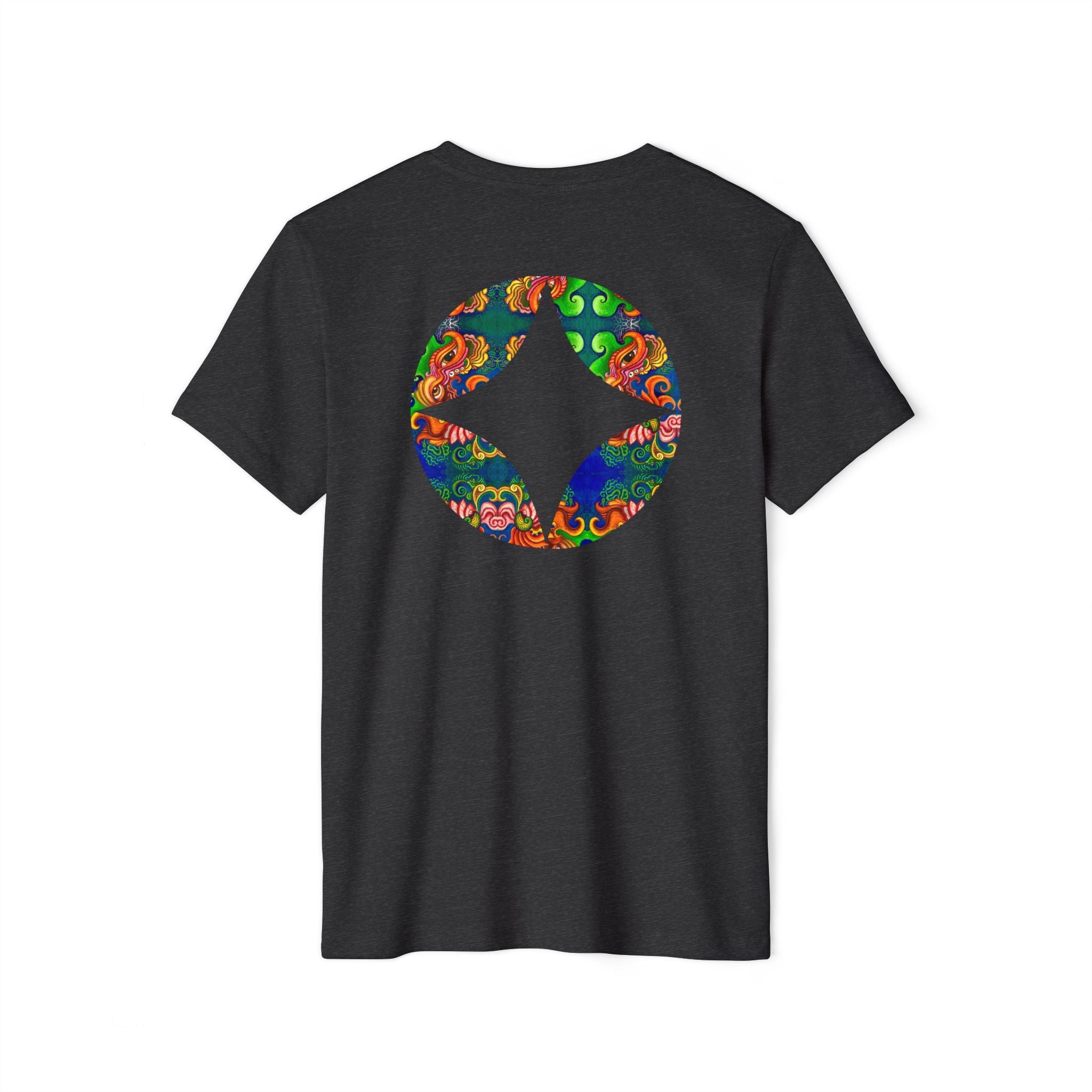 Psychedelic Floral Diamond T‑Shirt — Colorful Retro Pattern Tee #oigr88443