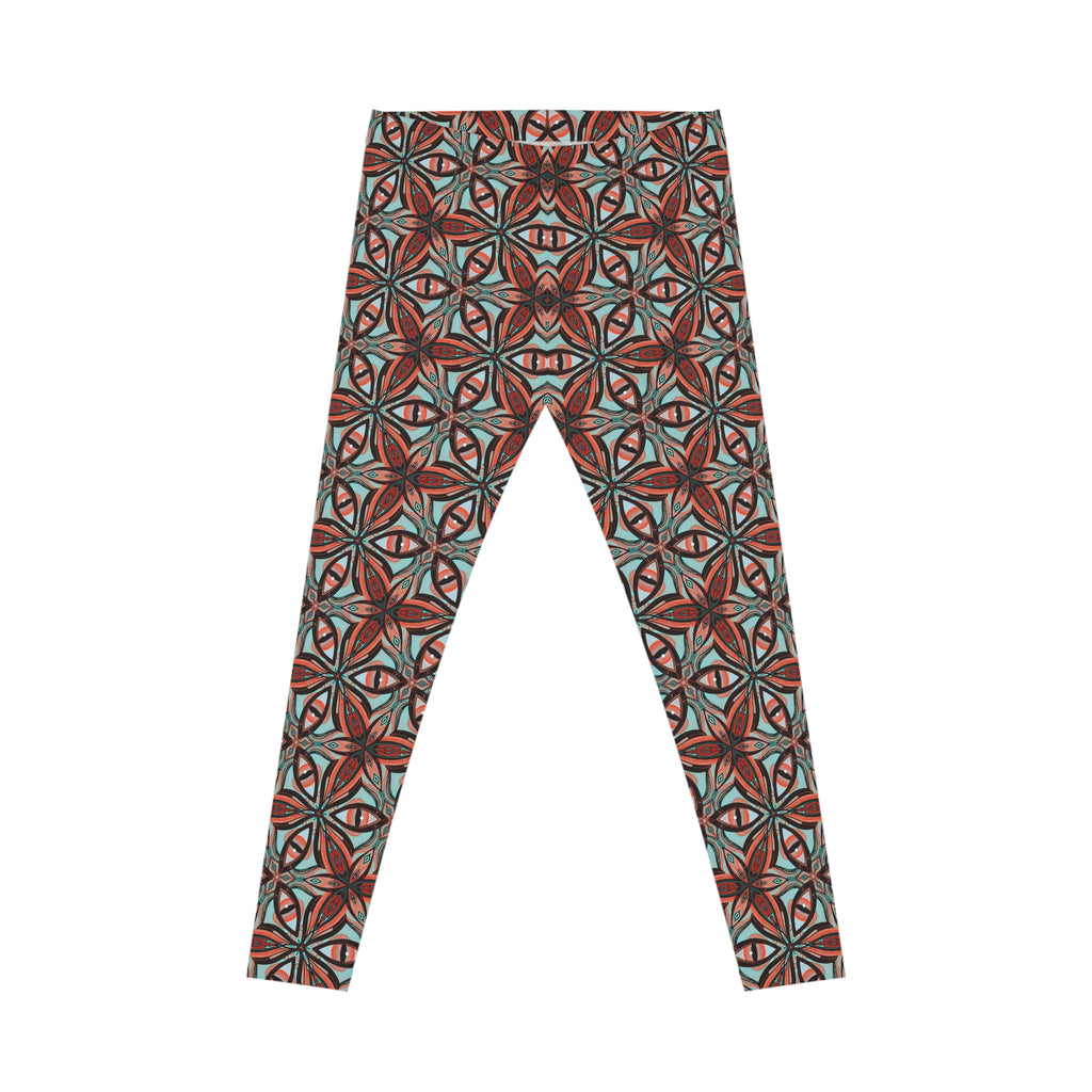 Boho Floral Mosaic Leggings — Women's All-Over Print Casual Leggings #l7