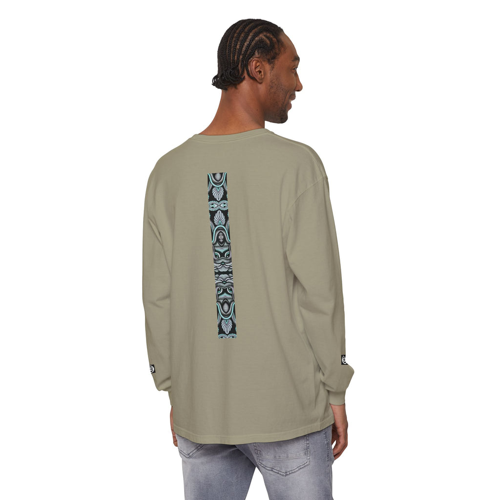 Men's/Women's Long Sleeve T-Shirt — Vertical Geometric Stripe Graphic #kjgd64258