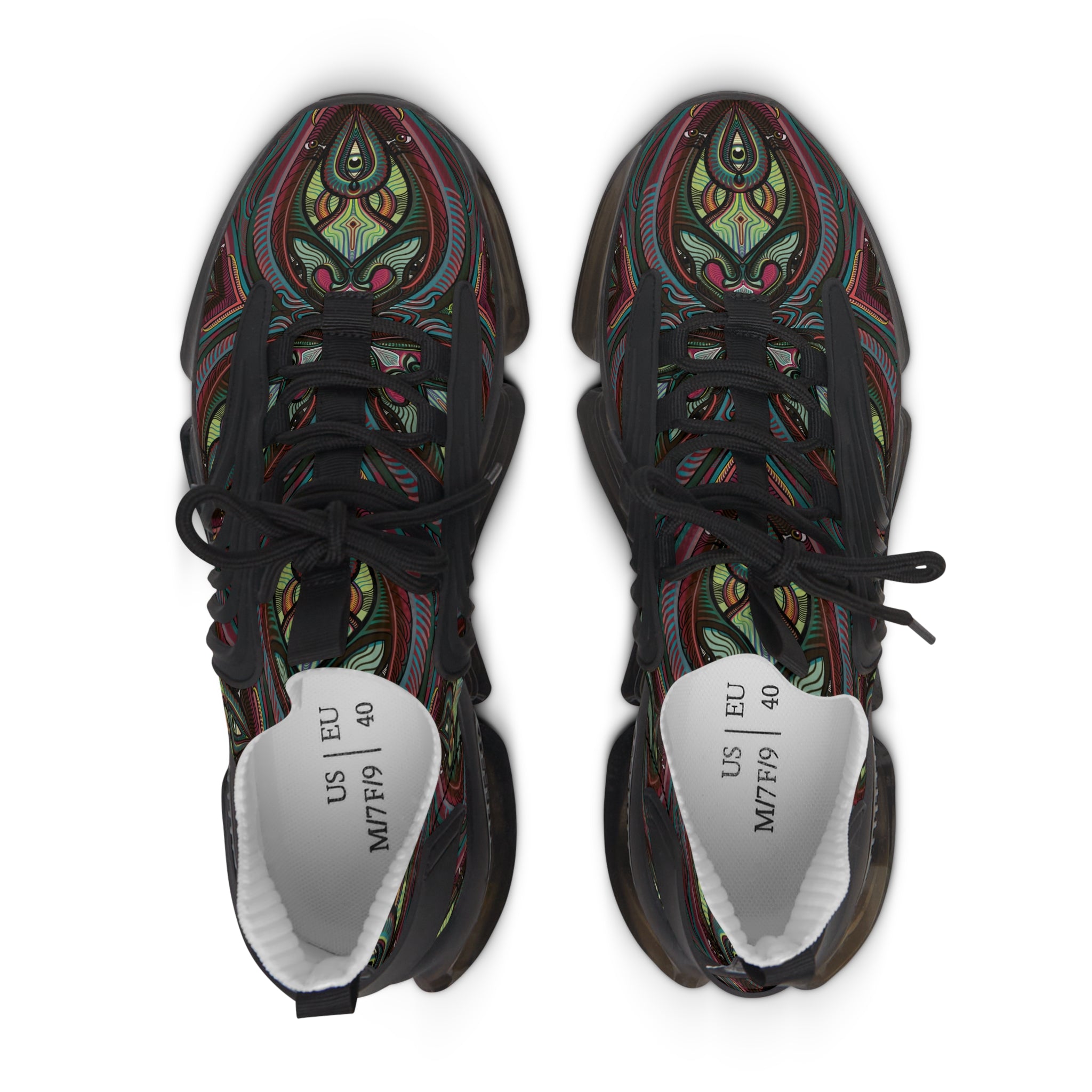 Womens Mesh Sneakers — Boho Paisley Athletic Shoes #et112233