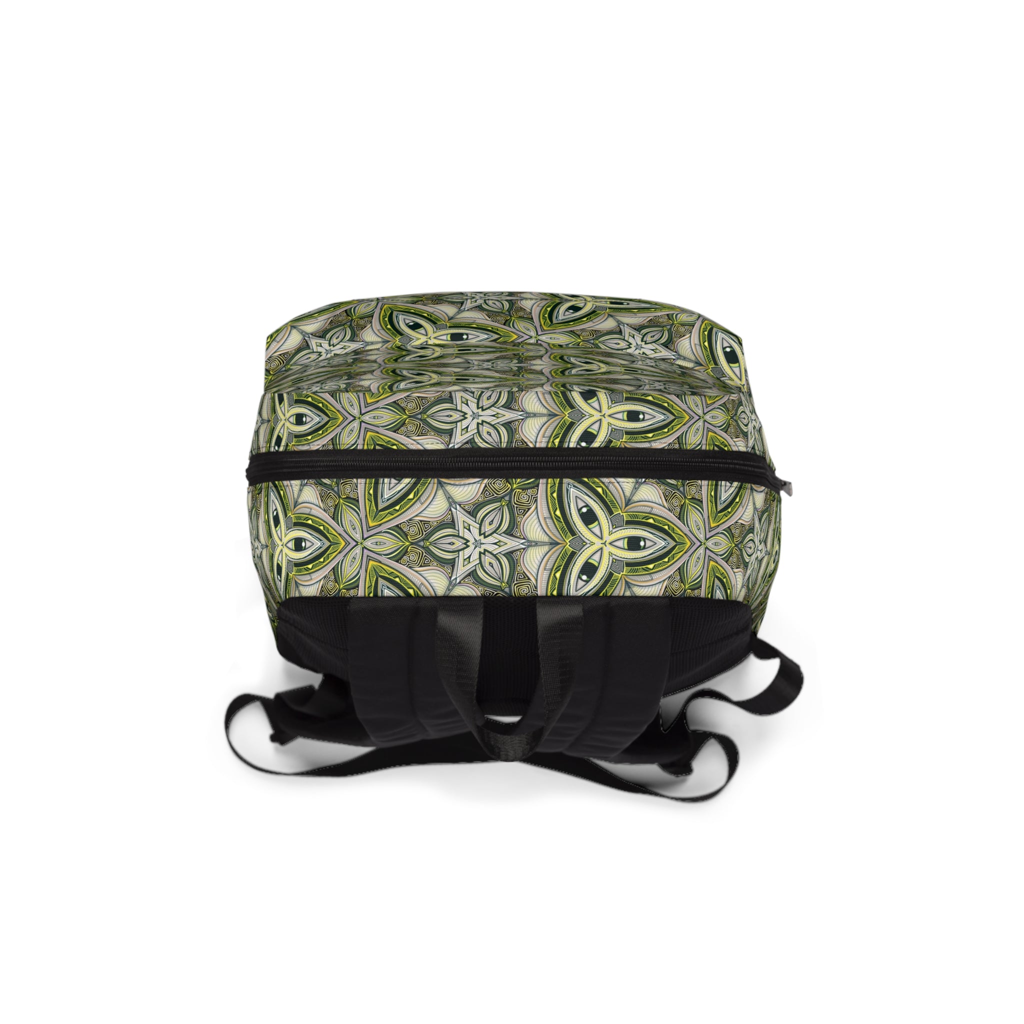 Green Celtic Knot Backpack — Patterned Travel & School Bag #b5329