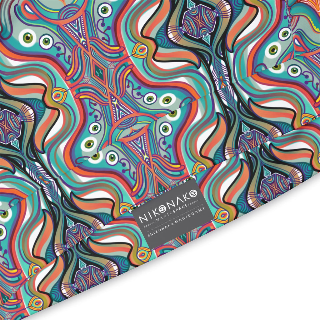 Psychedelic Pattern Athletic Hoodie — Colorful Symmetrical AOP Design #gf87654