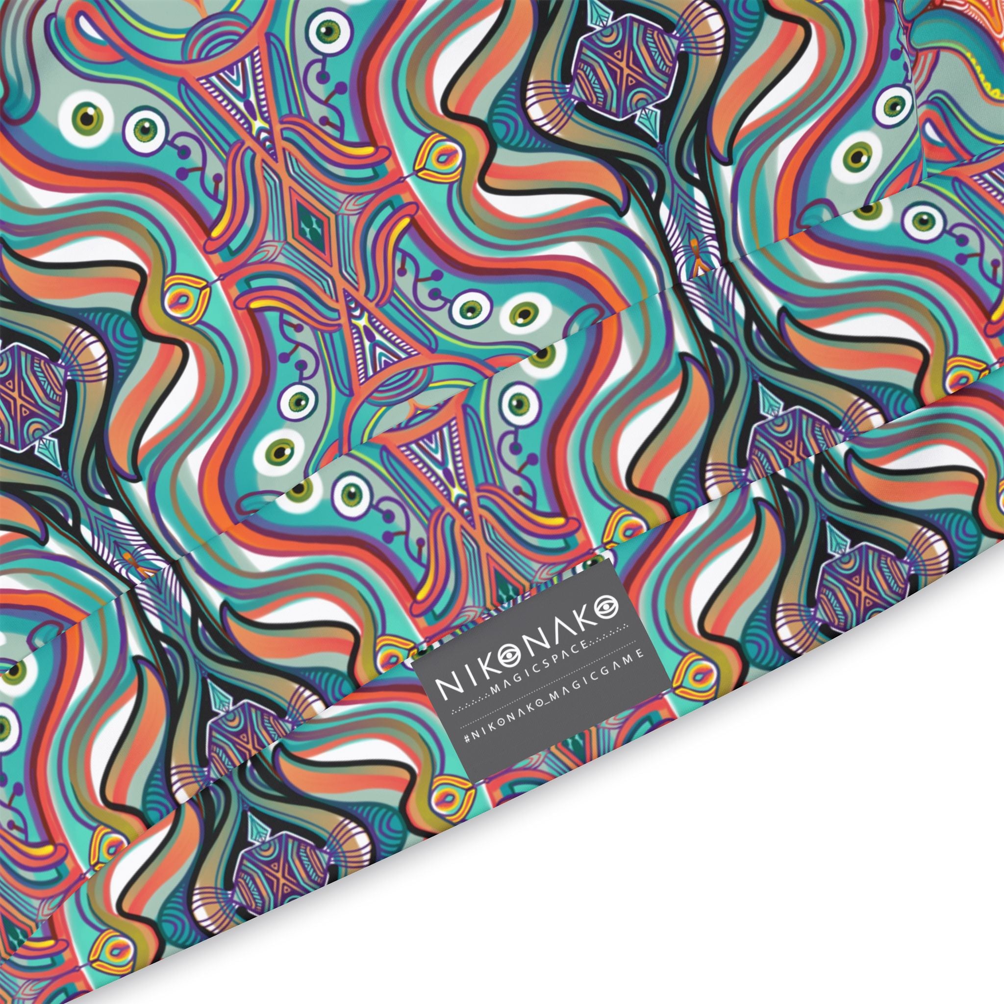 Psychedelic Pattern Athletic Hoodie — Colorful Symmetrical AOP Design #gf87654