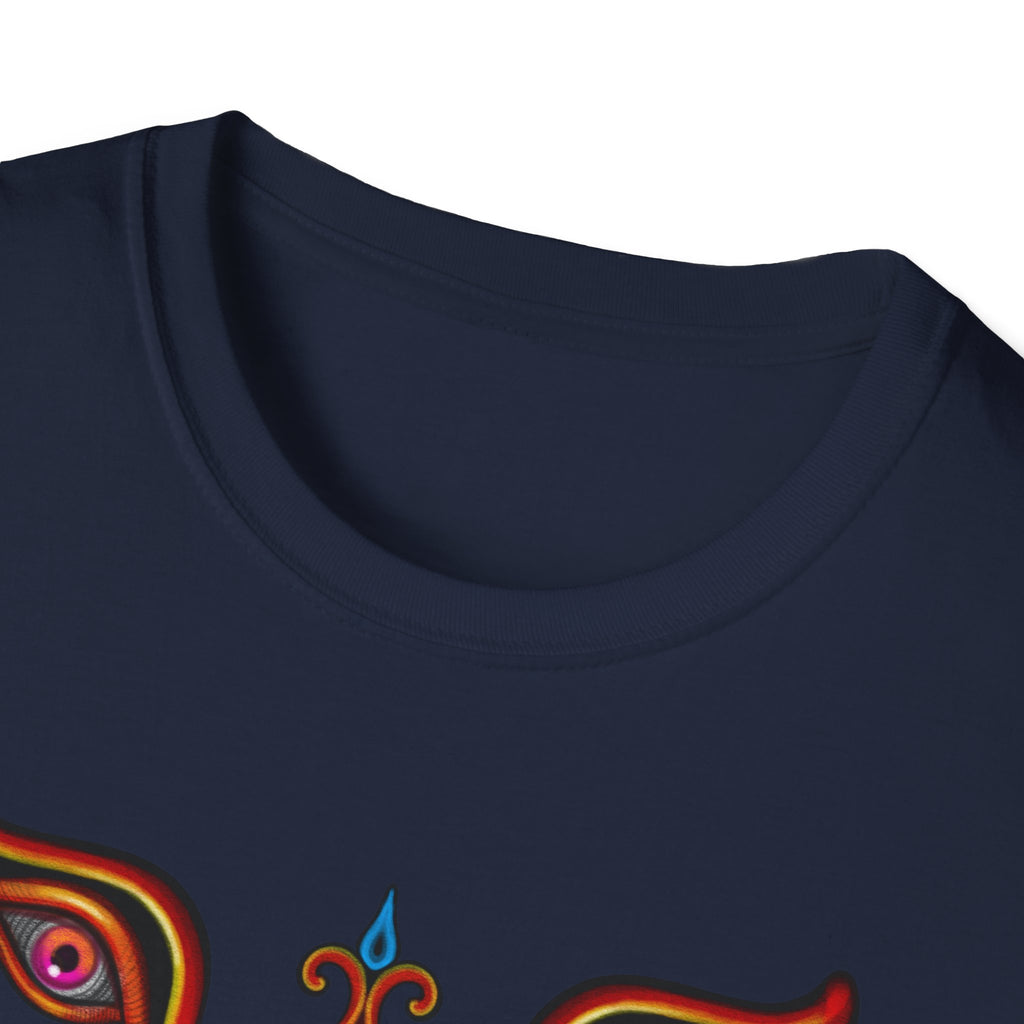 Mystic Eye Tribal T-Shirt — Psychedelic Symmetry Graphic Tee #y993738