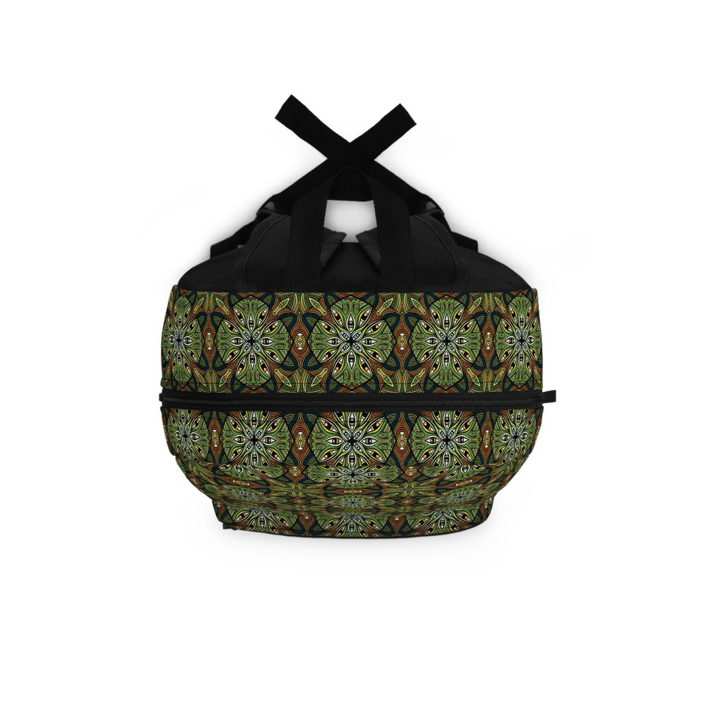 Green Mandala Backpack — Boho Floral Pattern Daypack for School & Travel #lhf975487