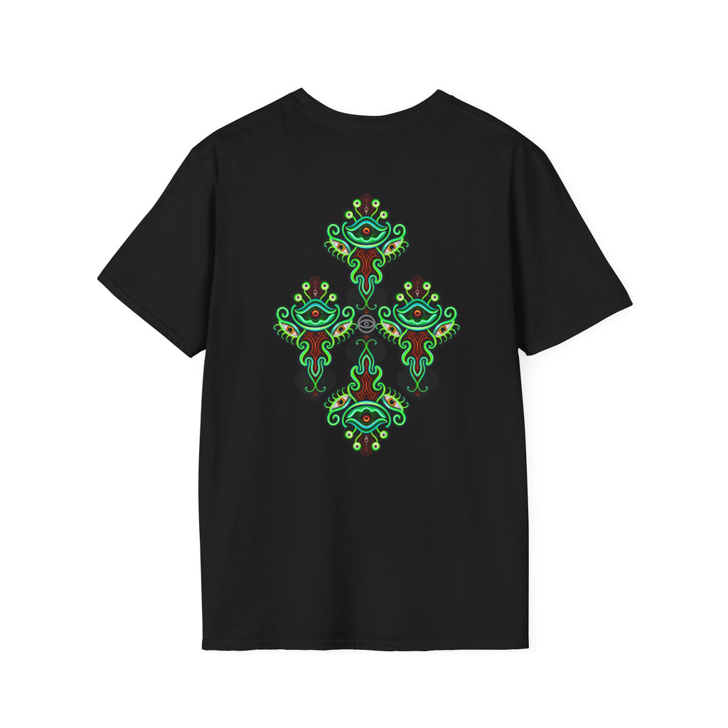 Mystic Eye Graphic T-Shirt — Psychedelic Neon Symbol Tee #h737383929
