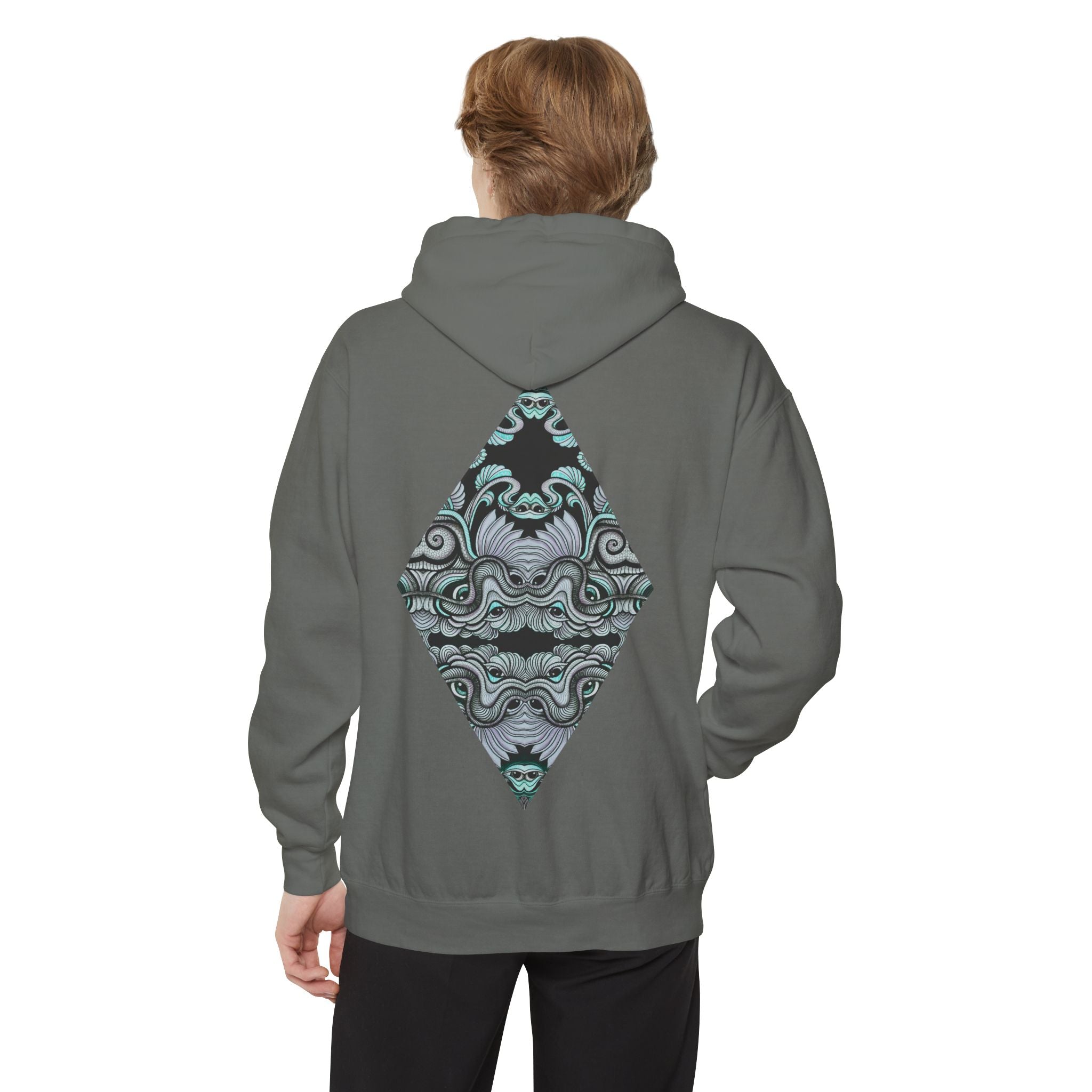 Hoodie — Geometric Mystic Pattern Diamond Back Print #gmh13