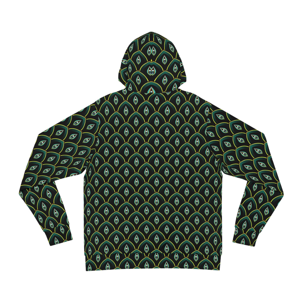 Peacock Feather Pattern Hoodie — Green All-Over-Print Fashion Hoodie #d00998654