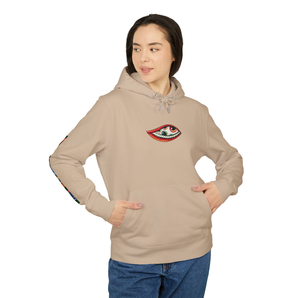 Graphic Hoodie — Colorful Psychedelic Lip & Swirl Design #h4334