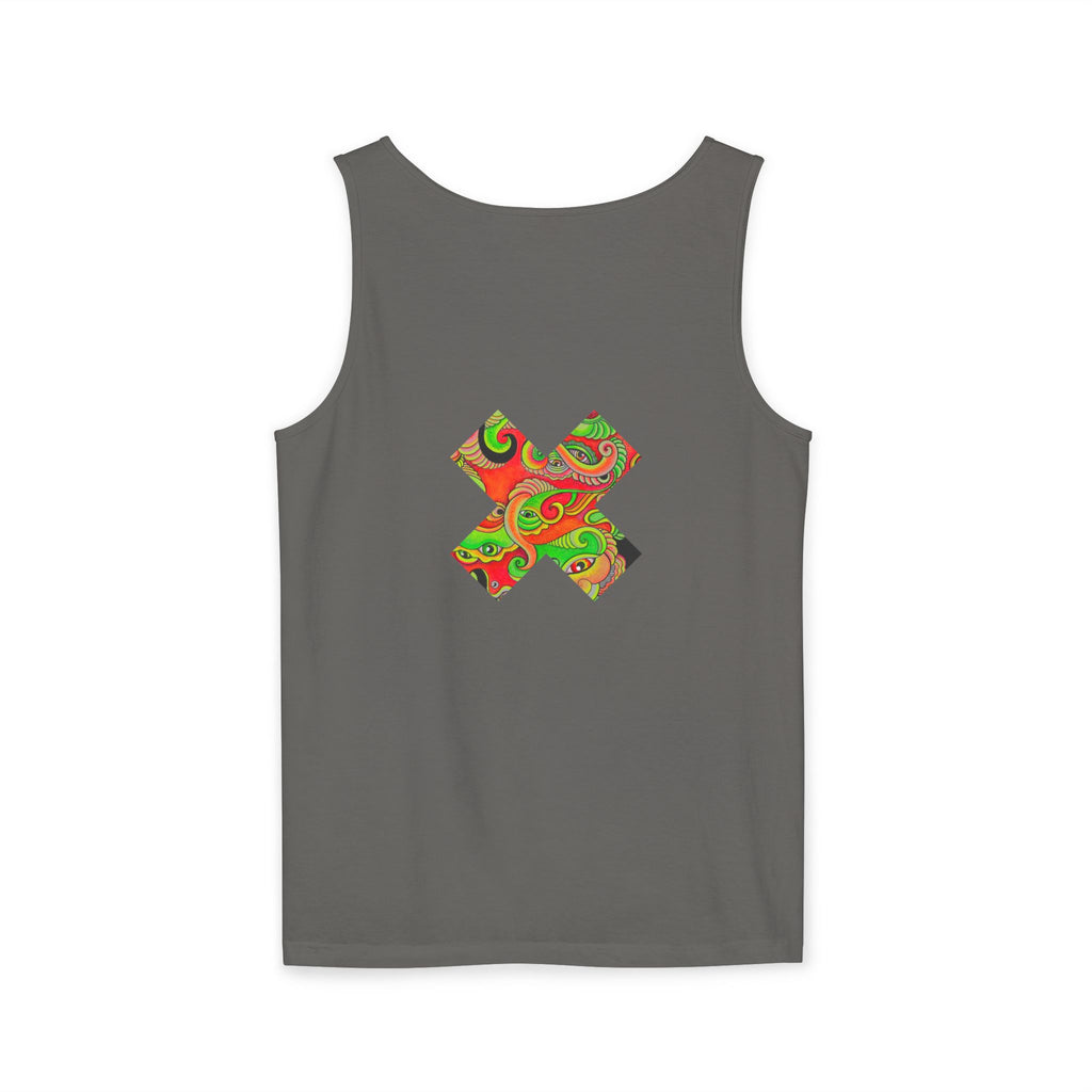 Psychedelic Paisley Cross Tank #t434567