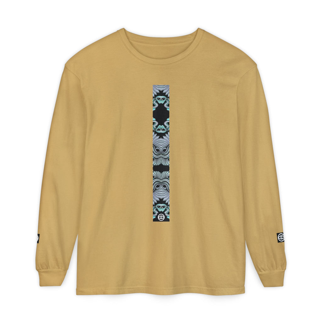 Men's/Women's Long Sleeve T-Shirt — Vertical Geometric Stripe Graphic #kjgd64258