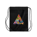 Psychedelic Triangle Drawstring Bag – Colorful Paisley Festival Gym Sack #h8636