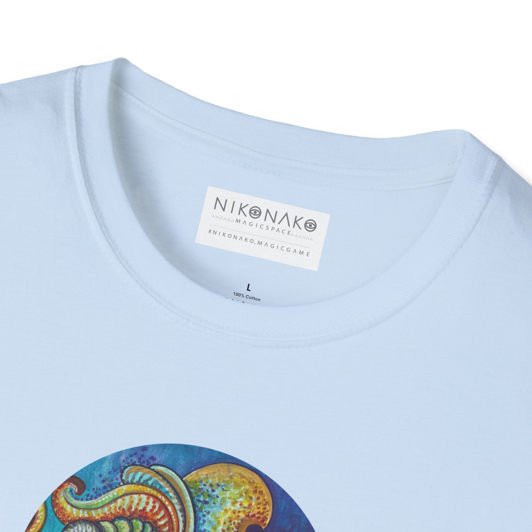Psychedelic Keyhole T-Shirt — Colorful Swirl Art Tee #tsc8765
