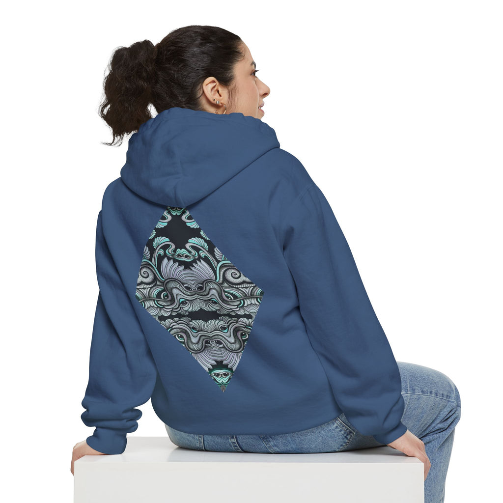 Hoodie — Geometric Mystic Pattern Diamond Back Print #gmh13