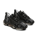 Mesh Sneakers — Black Mandala Athletic Shoes for Men #g76468