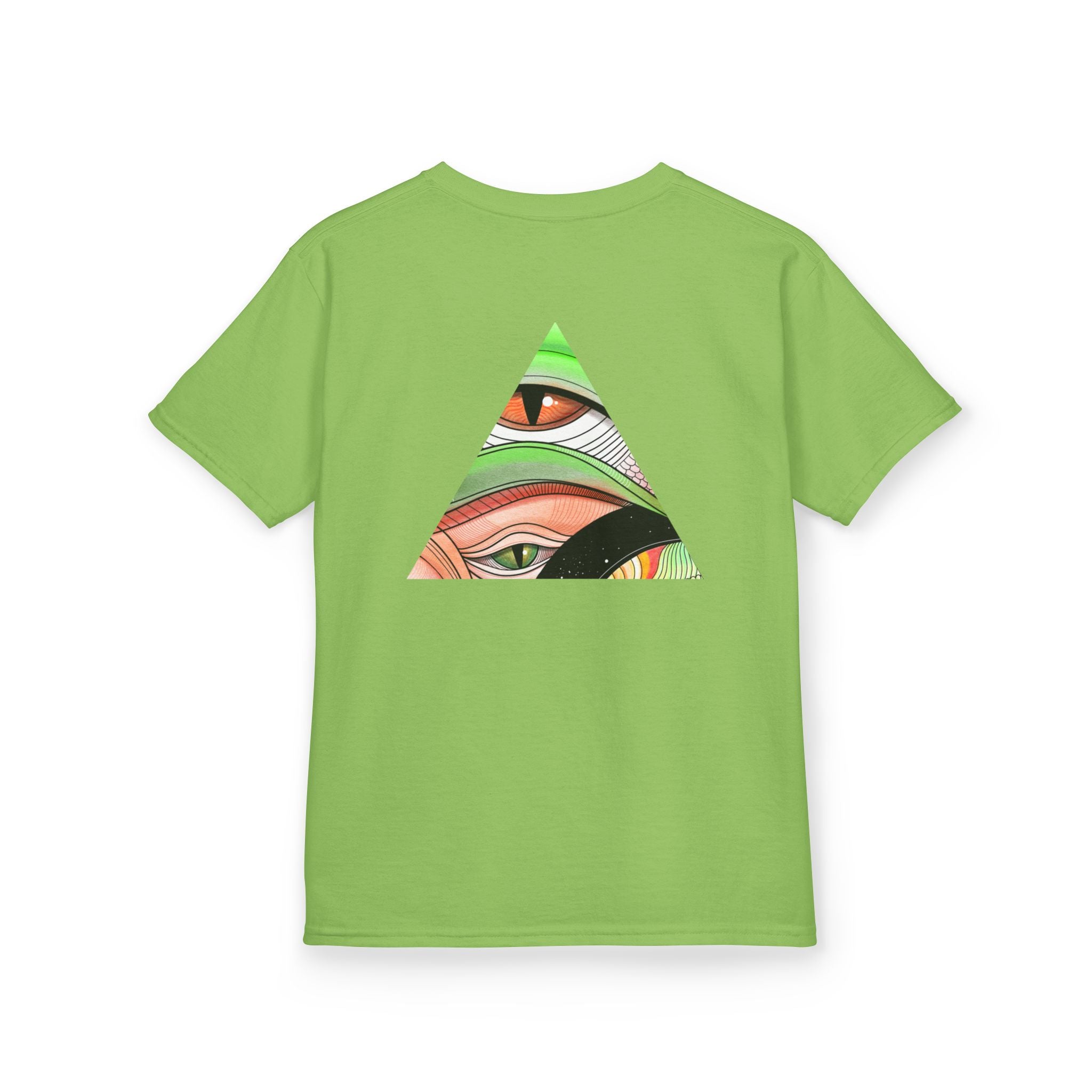Abstract Eye Pattern Kids Tee | Geometric Star & Triangle Art