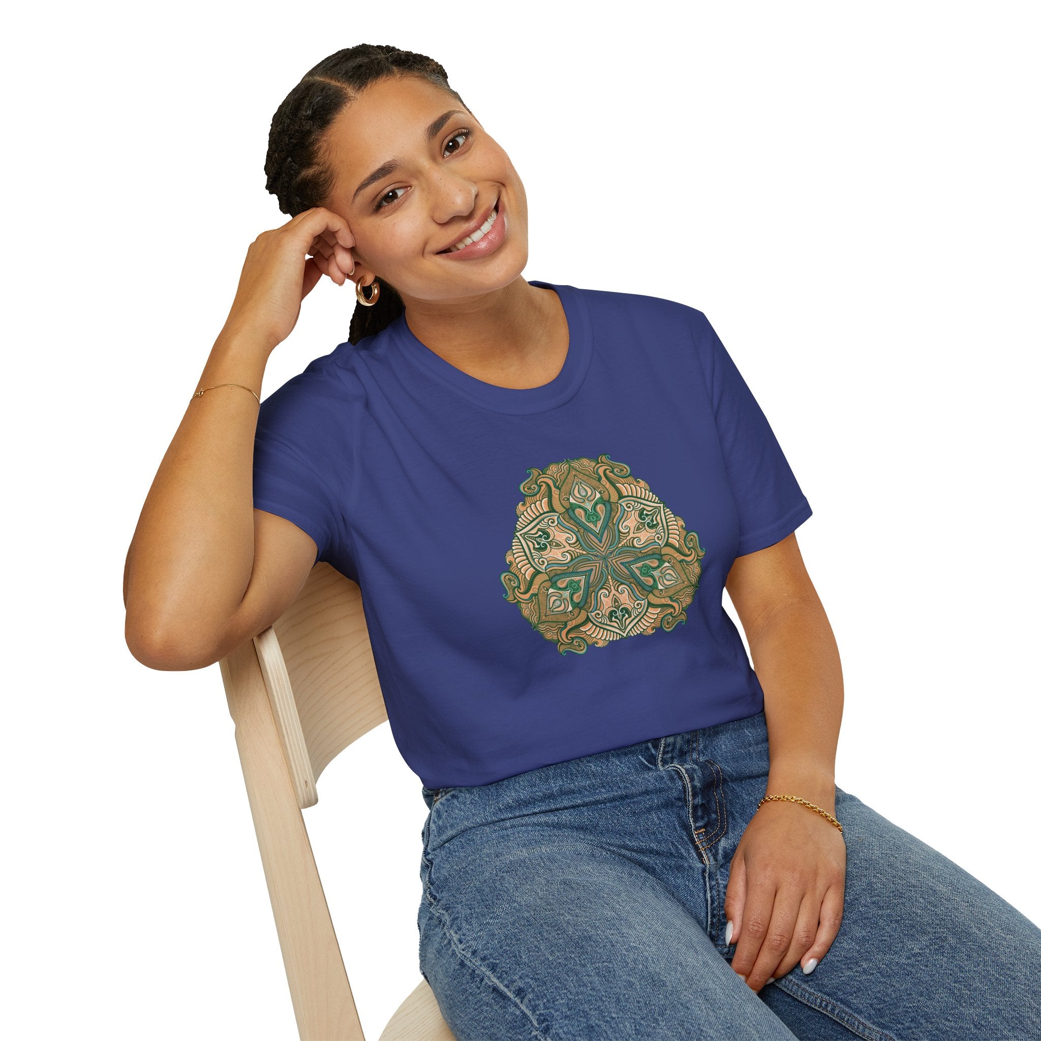 Green Celtic Knot Mandala T-Shirt | Floral Shamrock Pattern