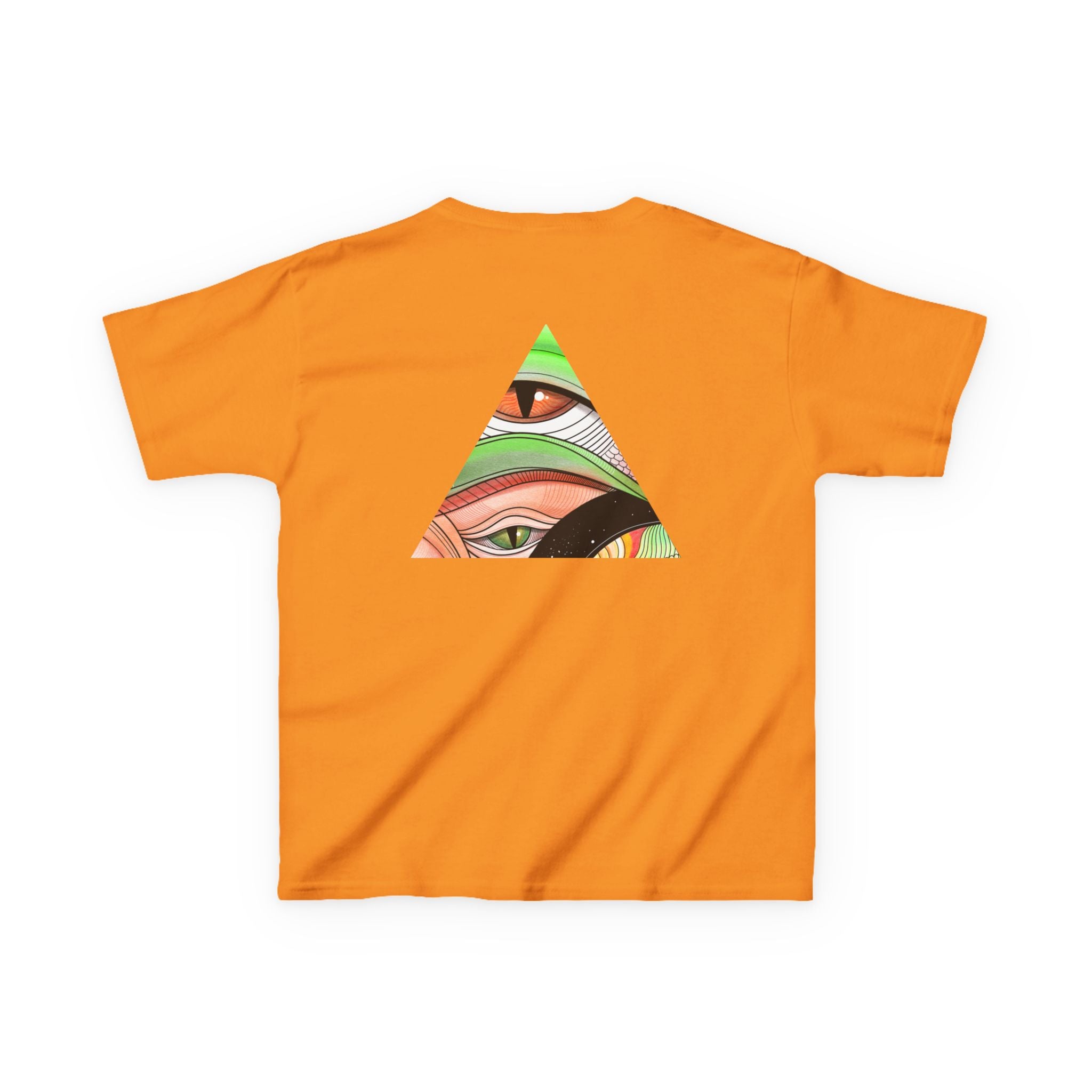 Abstract Eye Pattern Kids Tee | Geometric Star & Triangle Art