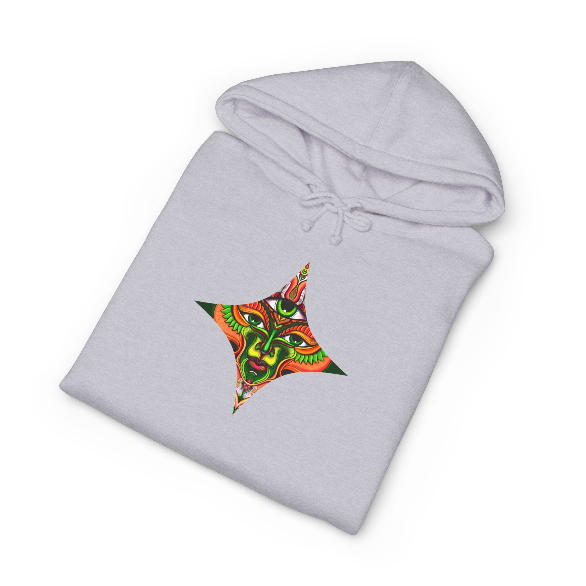 Hoodie — Vibrant Tribal Mask Graphic Pullover #h976345