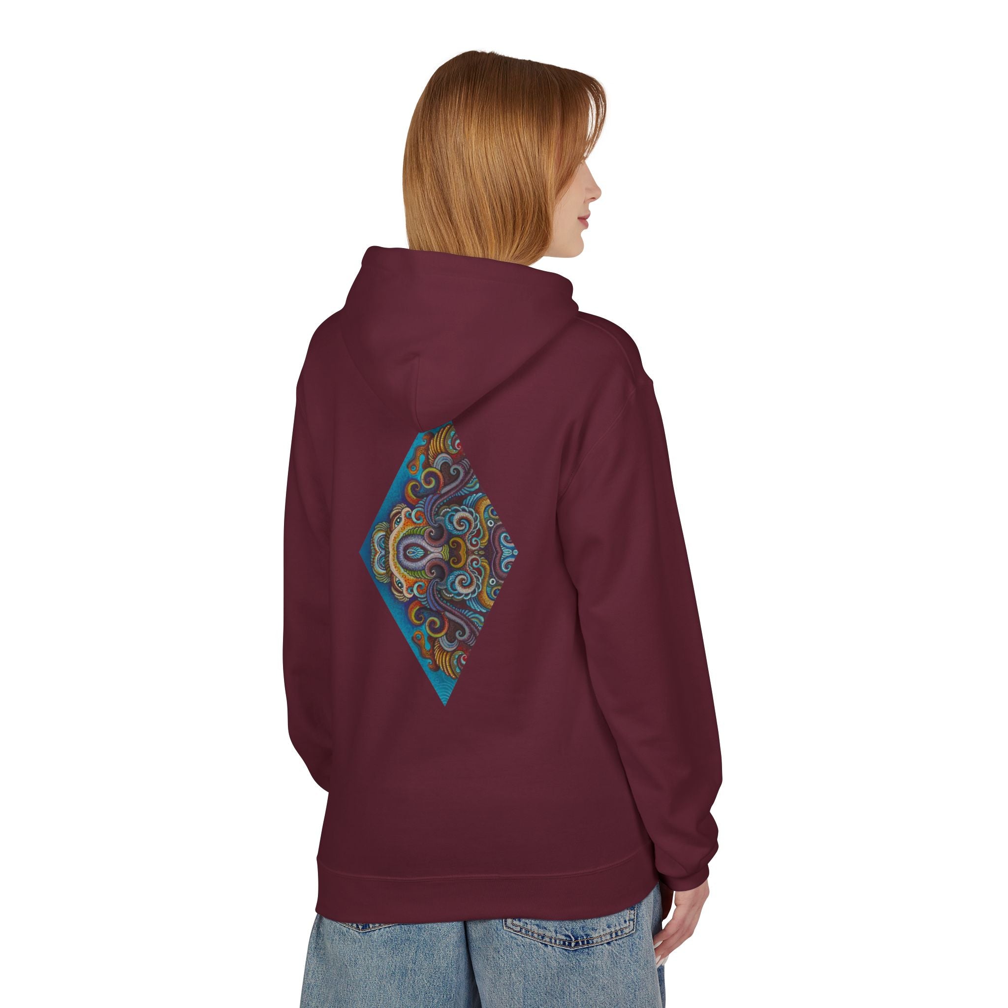 Hoodie — Colorful Geometric Tribal Diamond Print #g765889