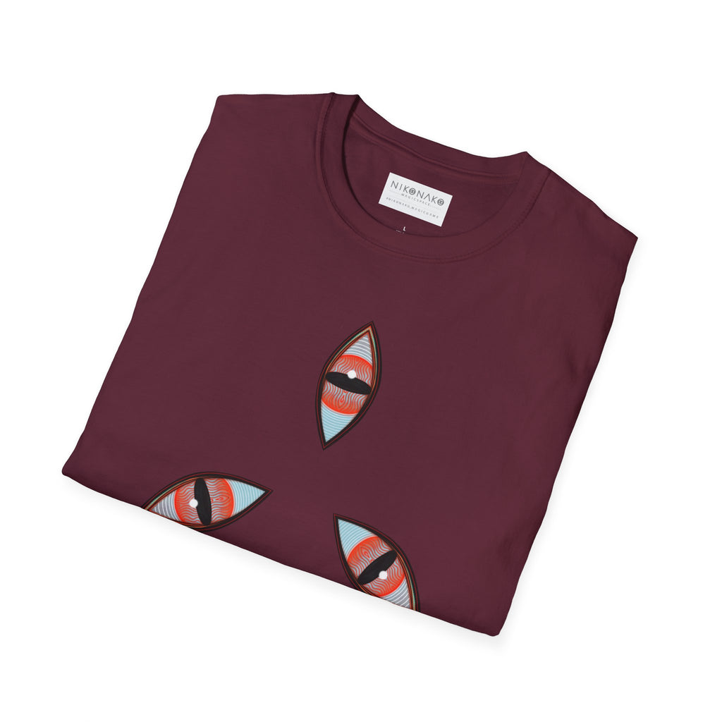 Geometric Tribal Pattern T-Shirt | Kaleidoscope Triangle Eye Motif