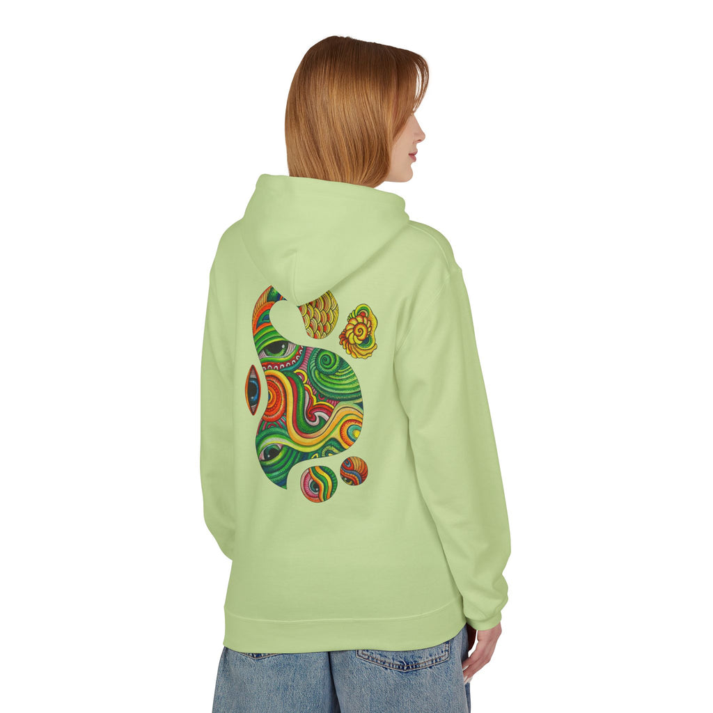 Psychedelic Swirl Hoodie — Colorful Abstract Apple Graphic #j64298