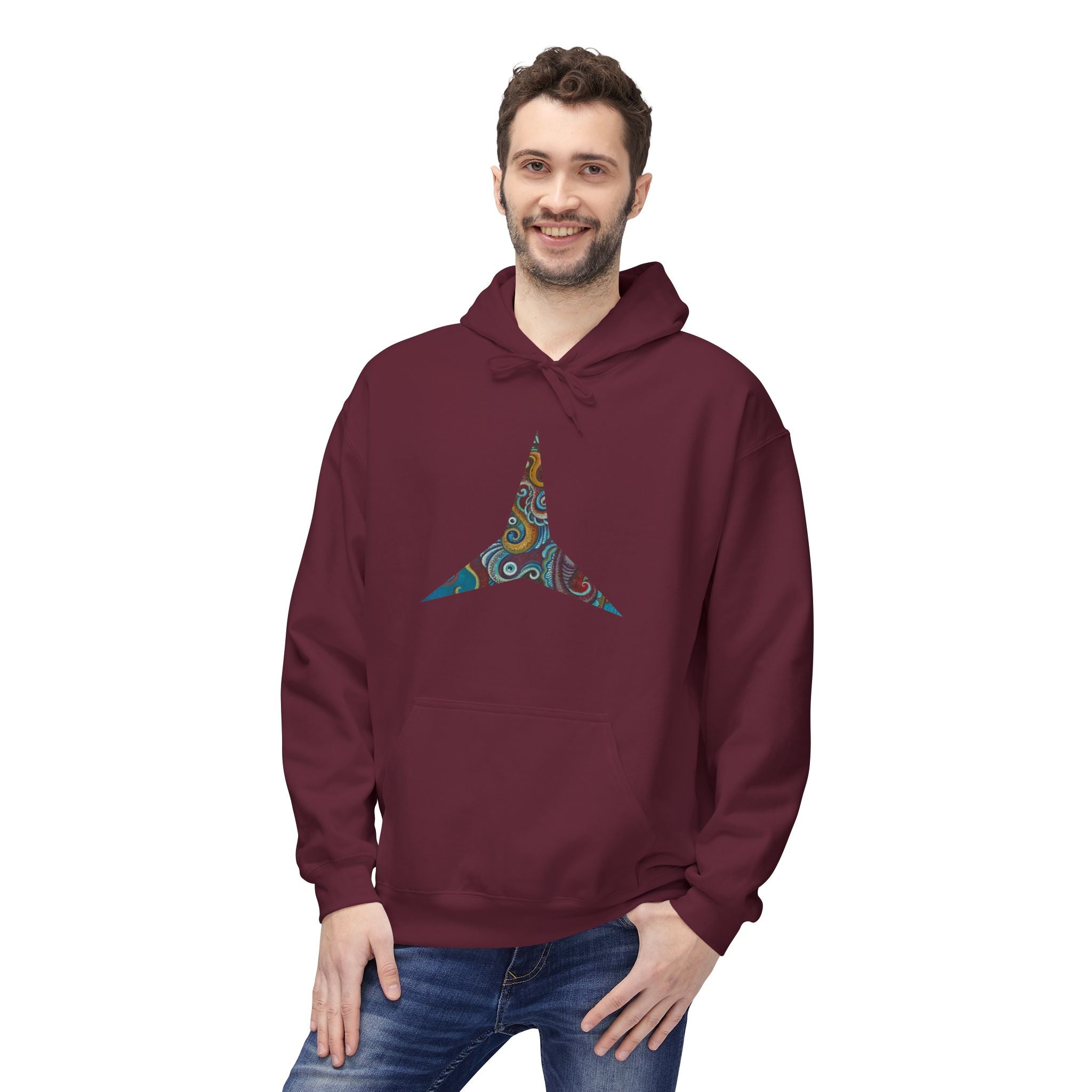 Hoodie — Colorful Geometric Tribal Diamond Print #g765889