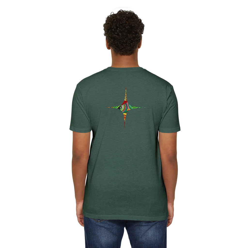 Psychedelic Swirl T-Shirt — Colorful Abstract Ampersand & Star Graphic #ga975
