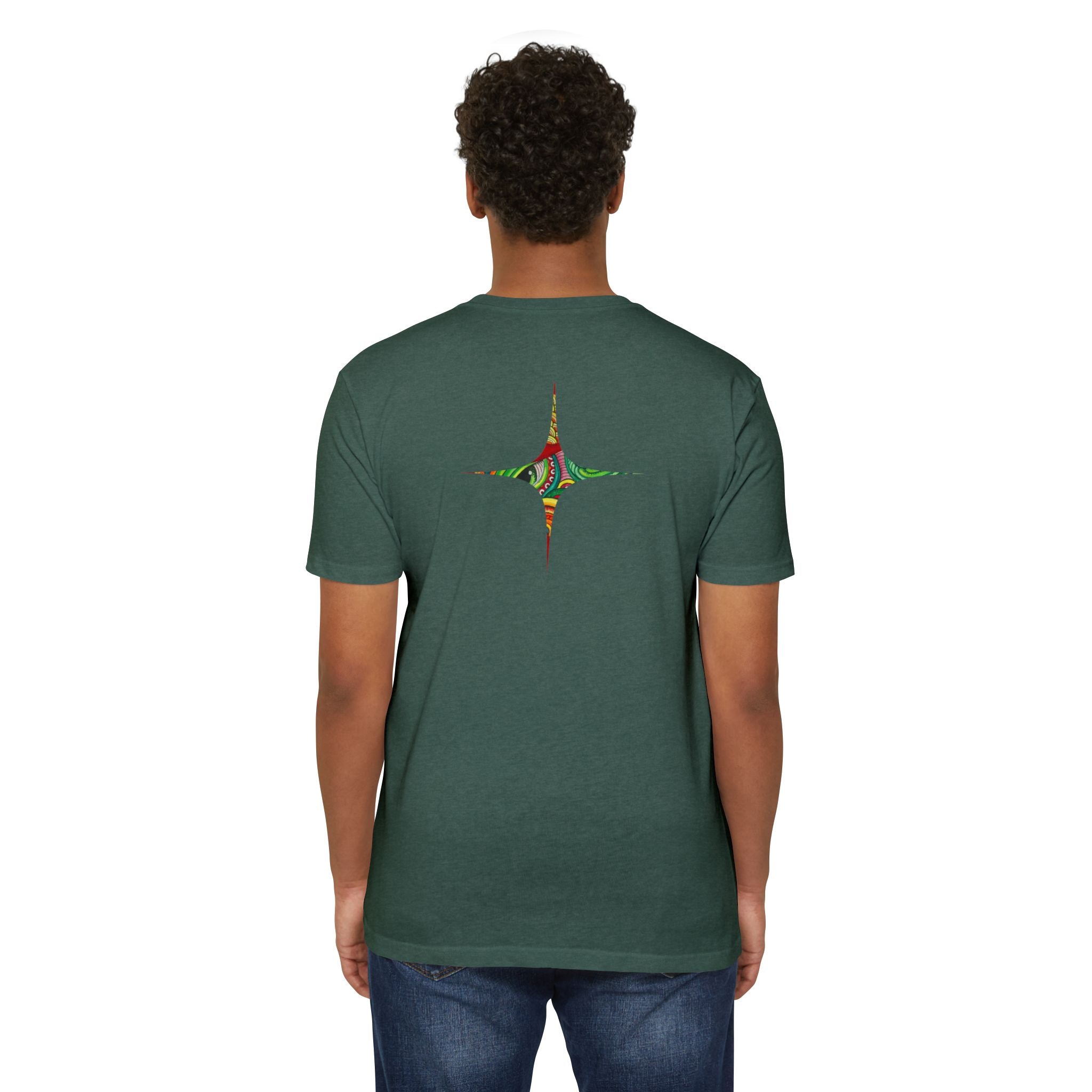 Psychedelic Swirl T-Shirt — Colorful Abstract Ampersand & Star Graphic #ga975