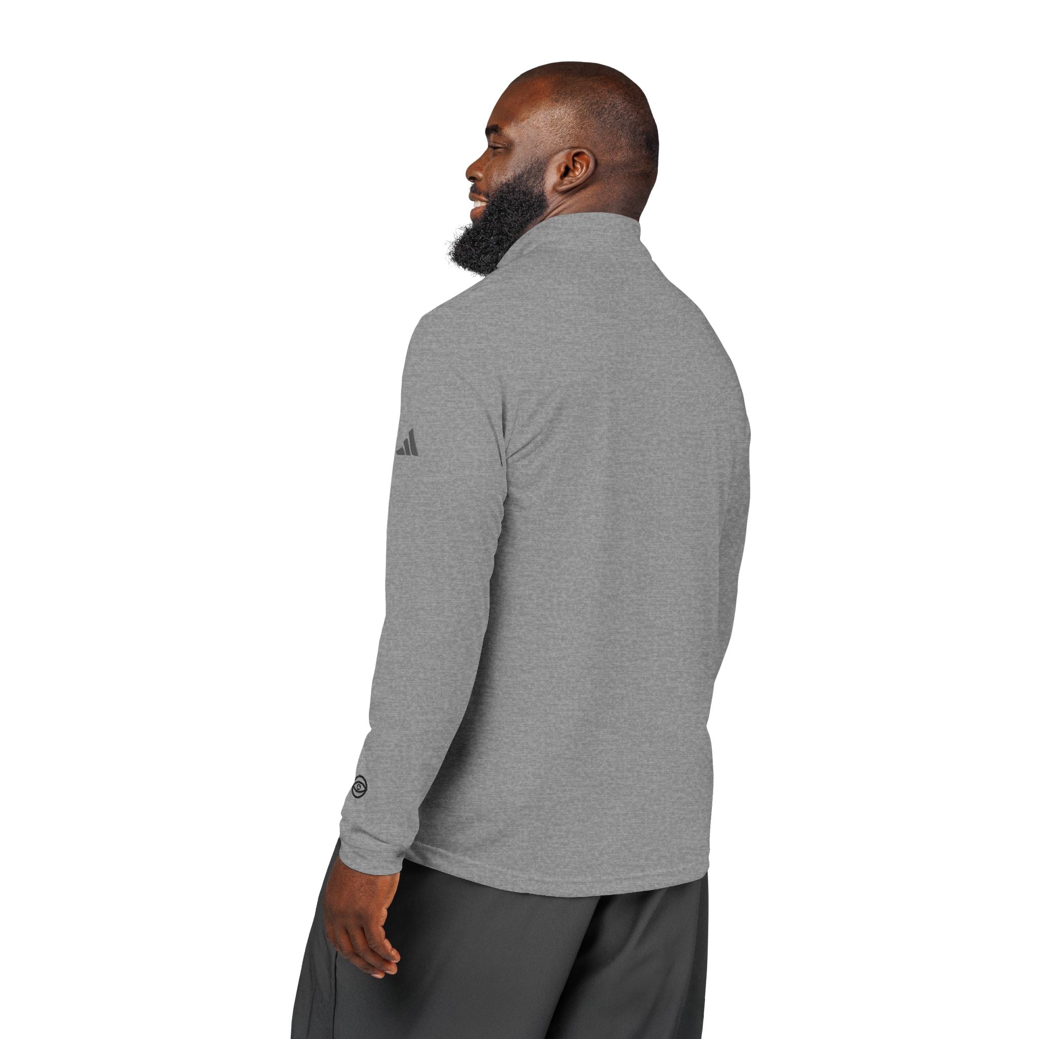 Embroidered Quarter-Zip Pullover — Adidas® Athletic Golf Top #s234513