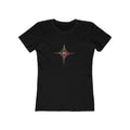 Women's Boyfriend Tee — Colorful Starburst Mandala Graphic #g8643