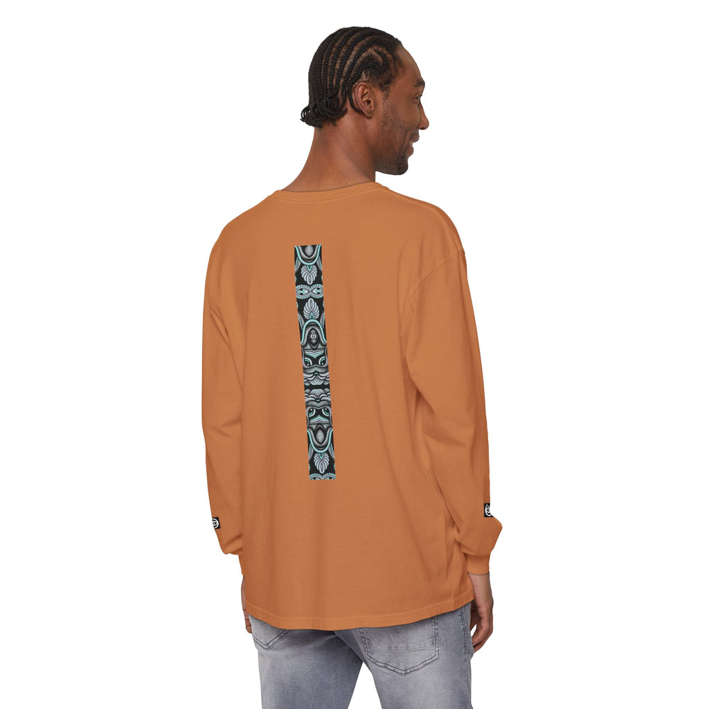 Men's/Women's Long Sleeve T-Shirt — Vertical Geometric Stripe Graphic #kjgd64258