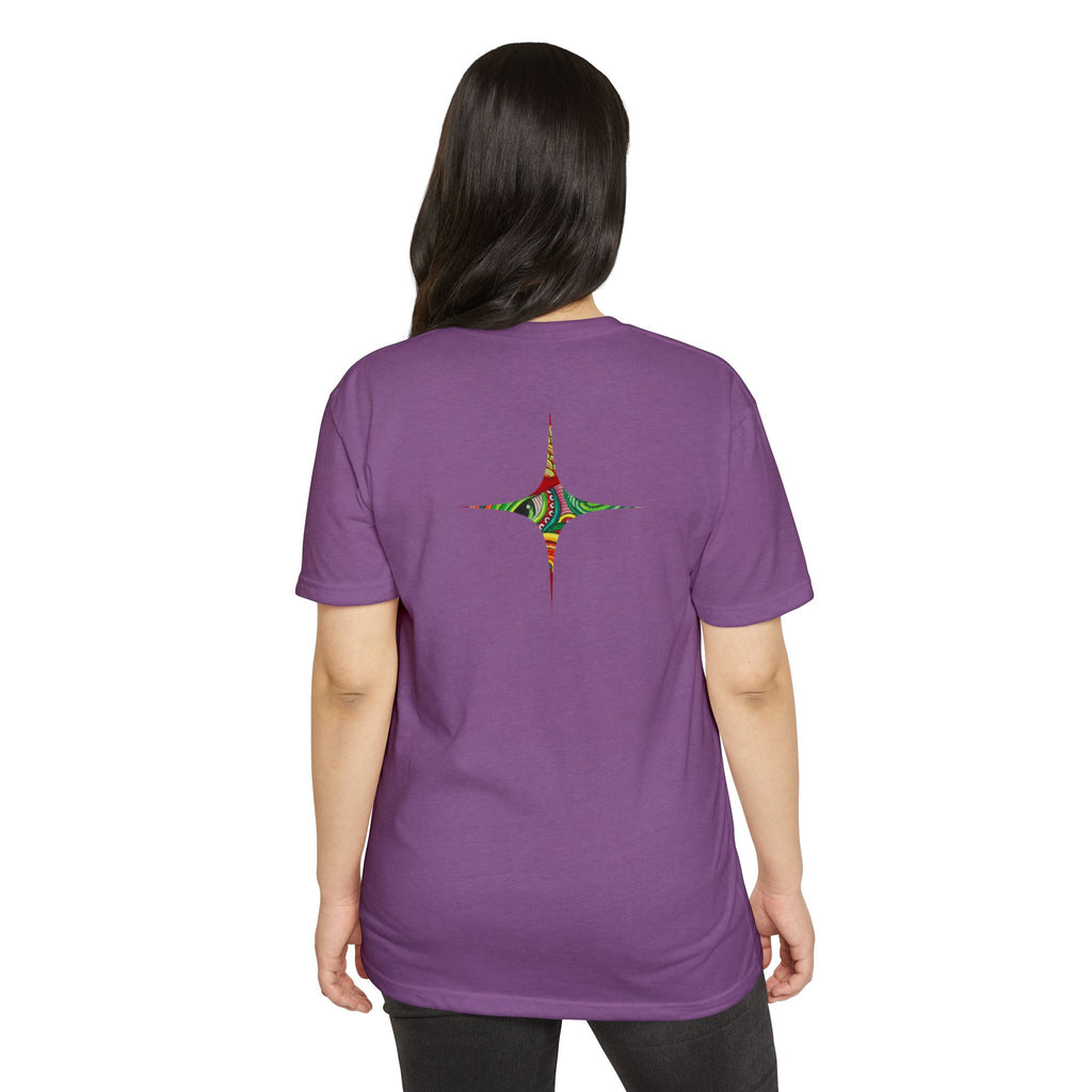 Psychedelic Swirl T-Shirt — Colorful Abstract Ampersand & Star Graphic #ga975