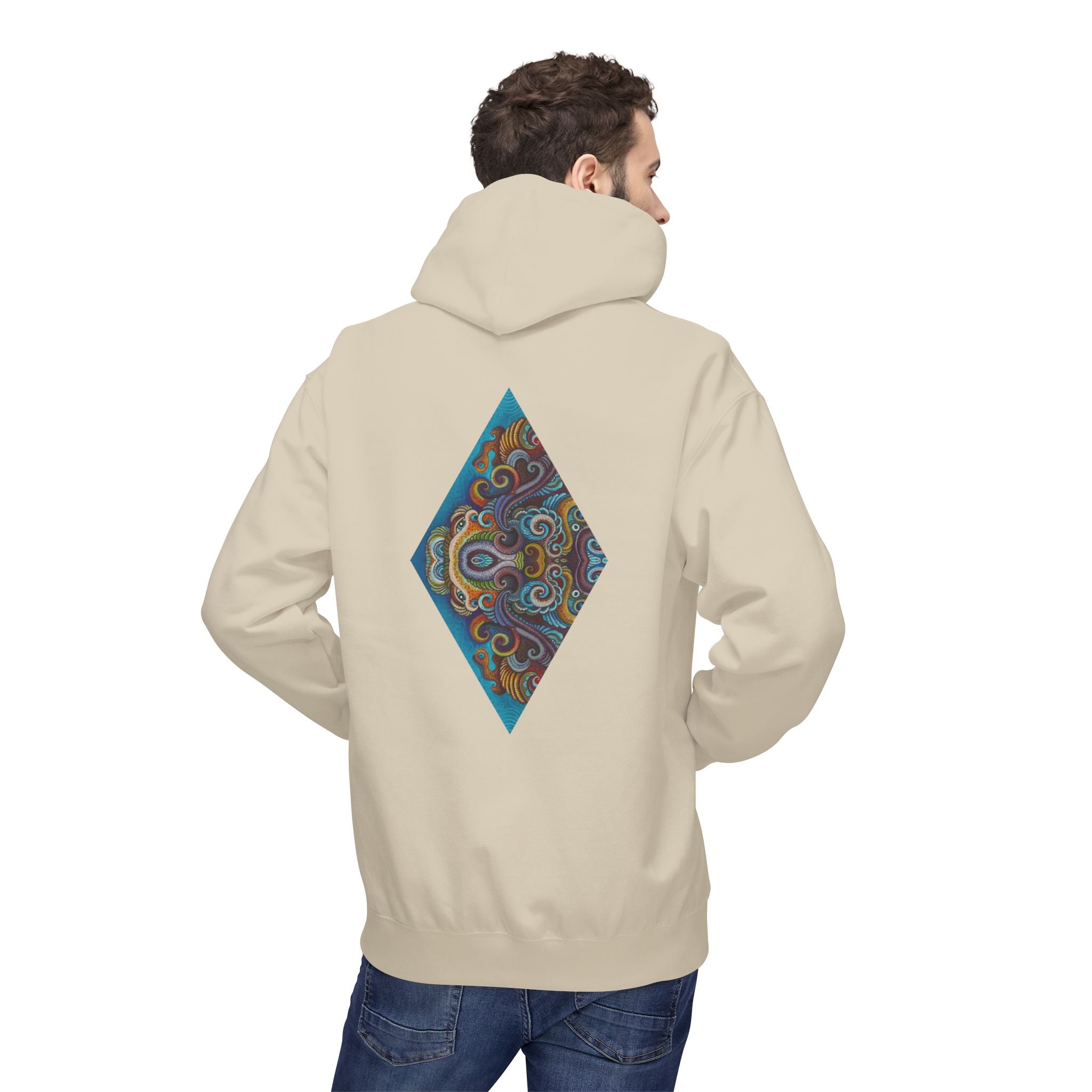 Hoodie — Colorful Geometric Tribal Diamond Print #g765889