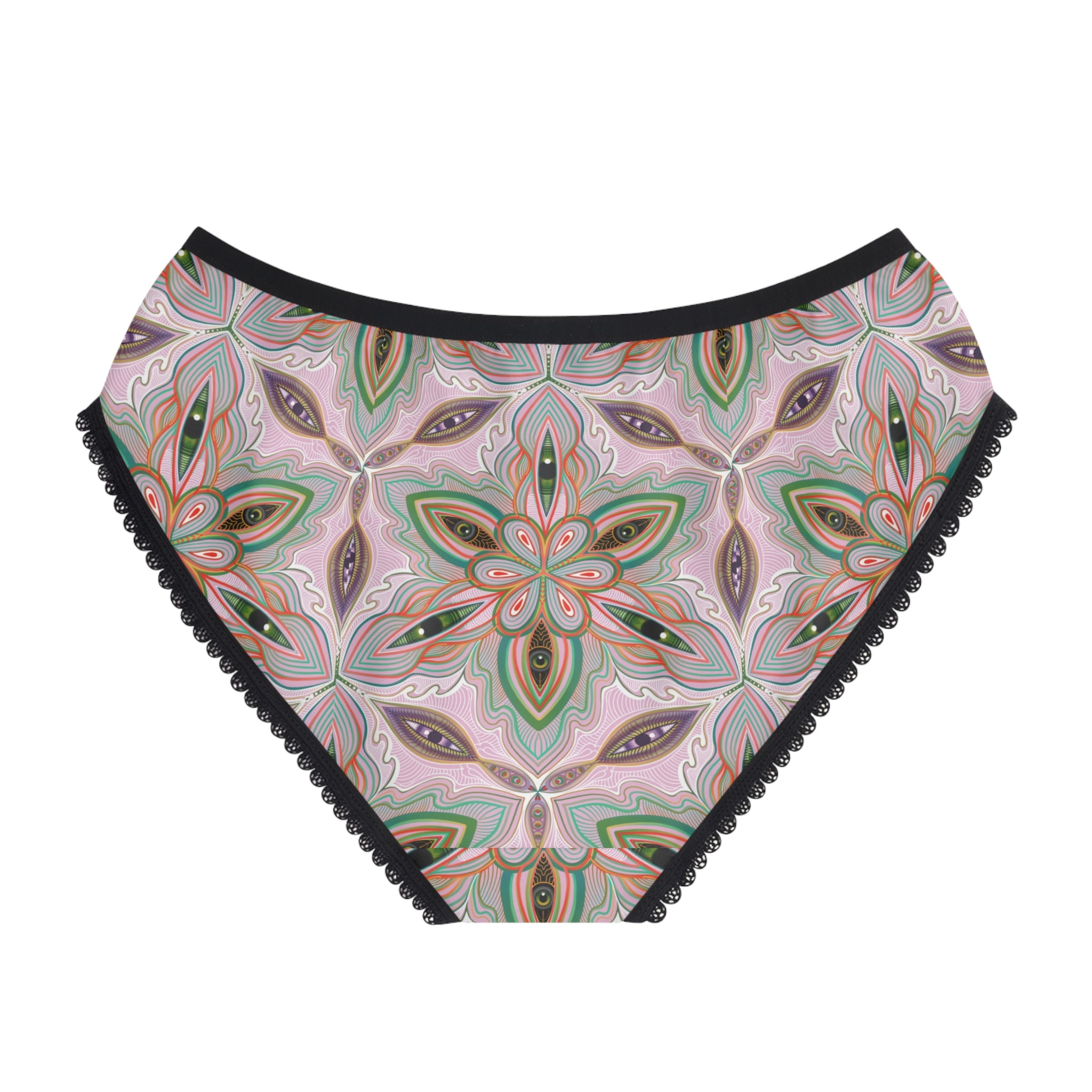 Floral Kaleidoscope Women's Briefs — Pastel Mandala Print. #bm1