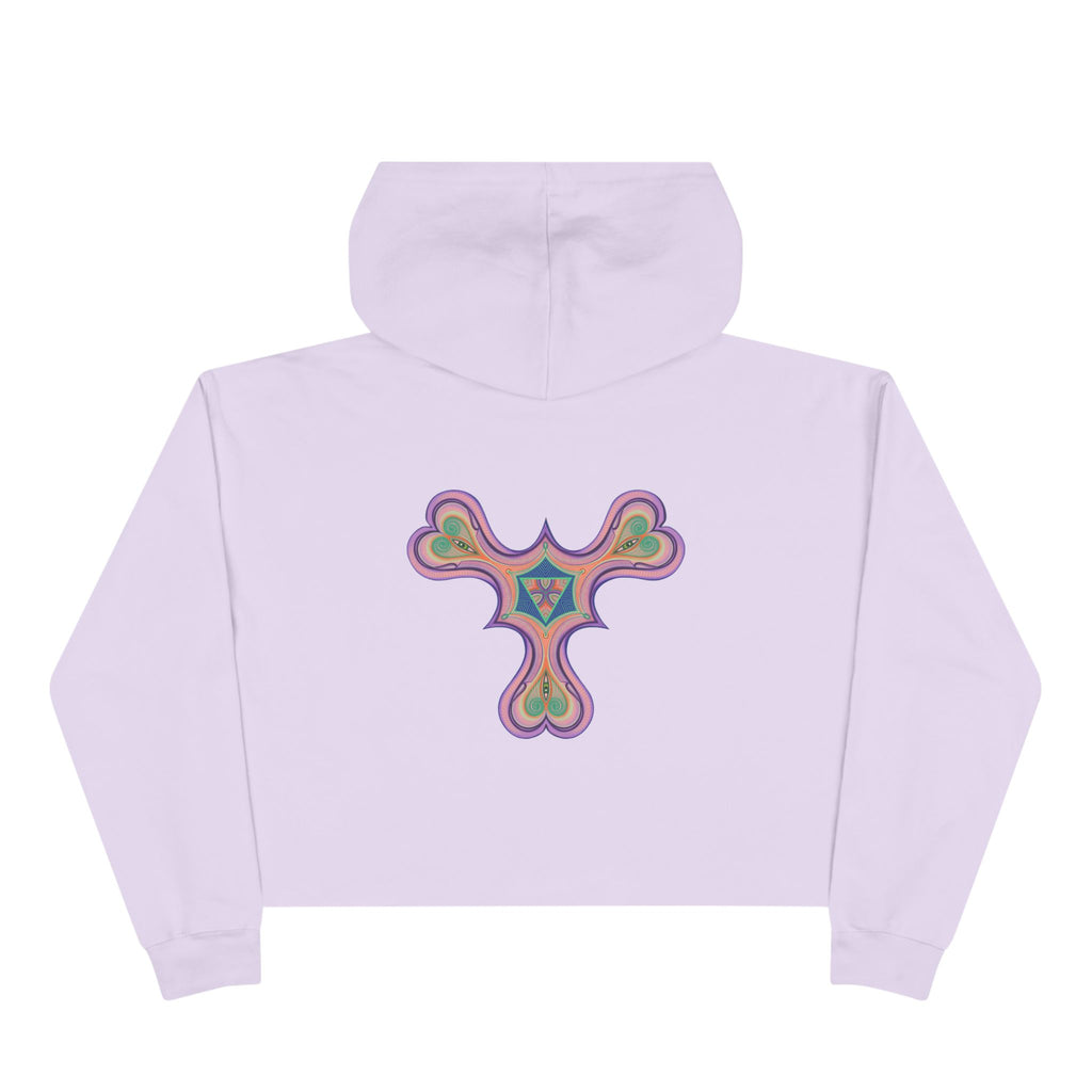 Boho Heart Mandala Crop Hoodie — Psychedelic Floral Tribal Graphic  #chpf3