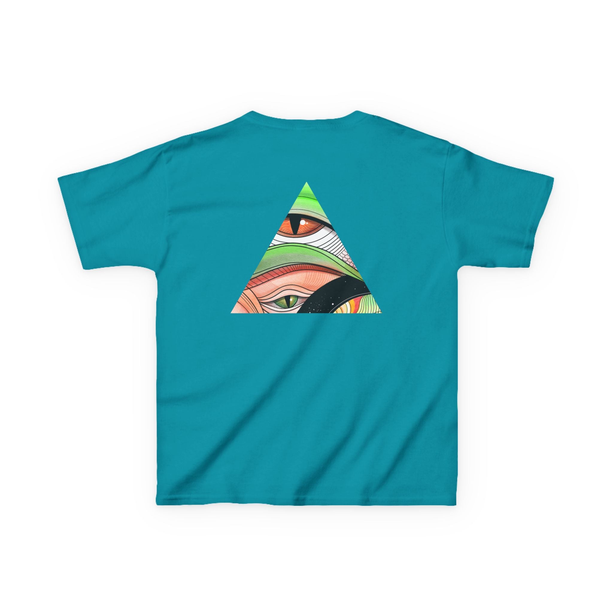 Abstract Eye Pattern Kids Tee | Geometric Star & Triangle Art