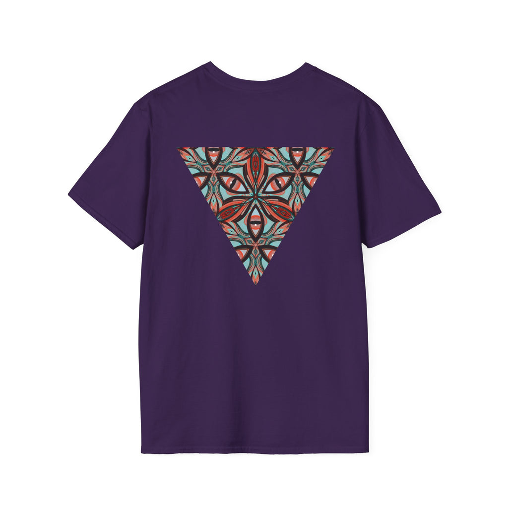 Geometric Tribal Pattern T-Shirt | Kaleidoscope Triangle Eye Motif
