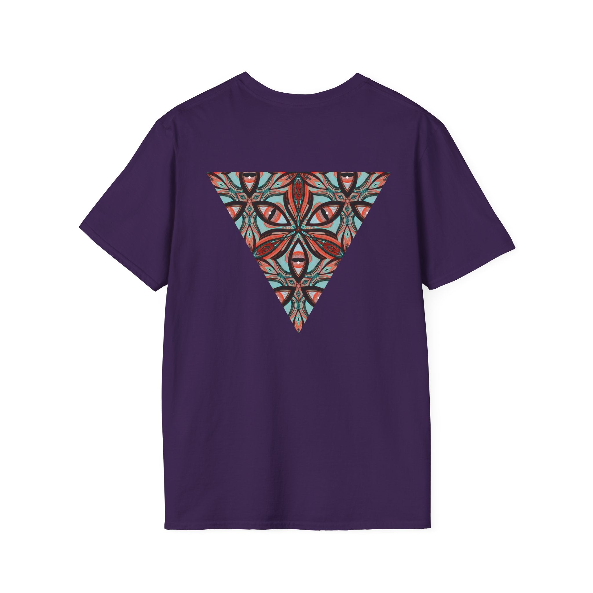 Geometric Tribal Pattern T-Shirt | Kaleidoscope Triangle Eye Motif