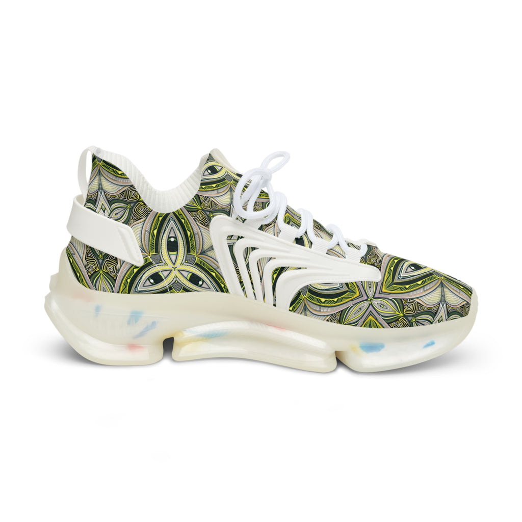 Mesh Sneakers — Green Celtic Knot Athletic Shoes
