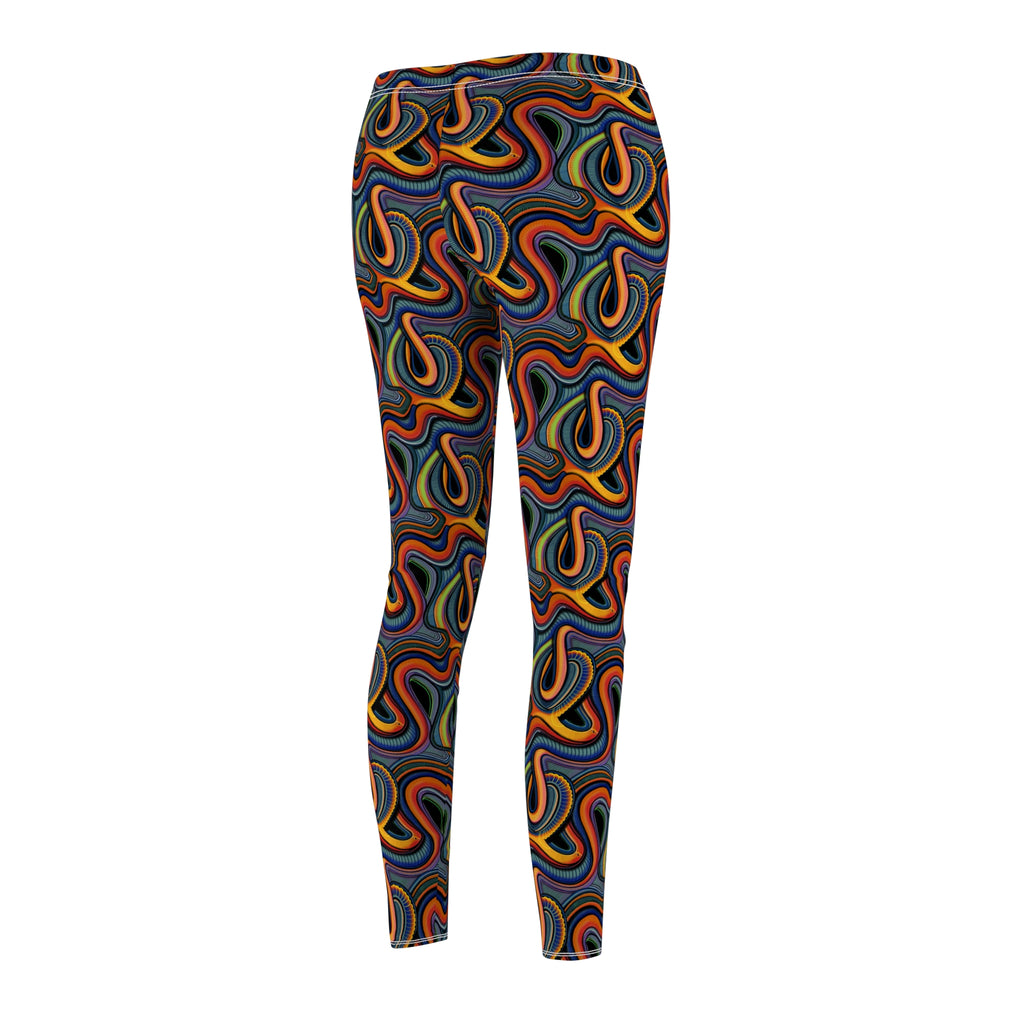 Psychedelic Swirl Leggings — Retro Rainbow Abstract Print #gfs0221