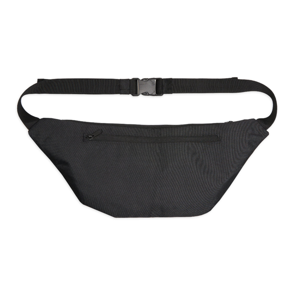 Black Bandana-Print Large Fanny Pack — Stylish Hands-Free Waist Bag #t434567